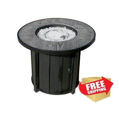 Wood Look Tile Top Fire Pit