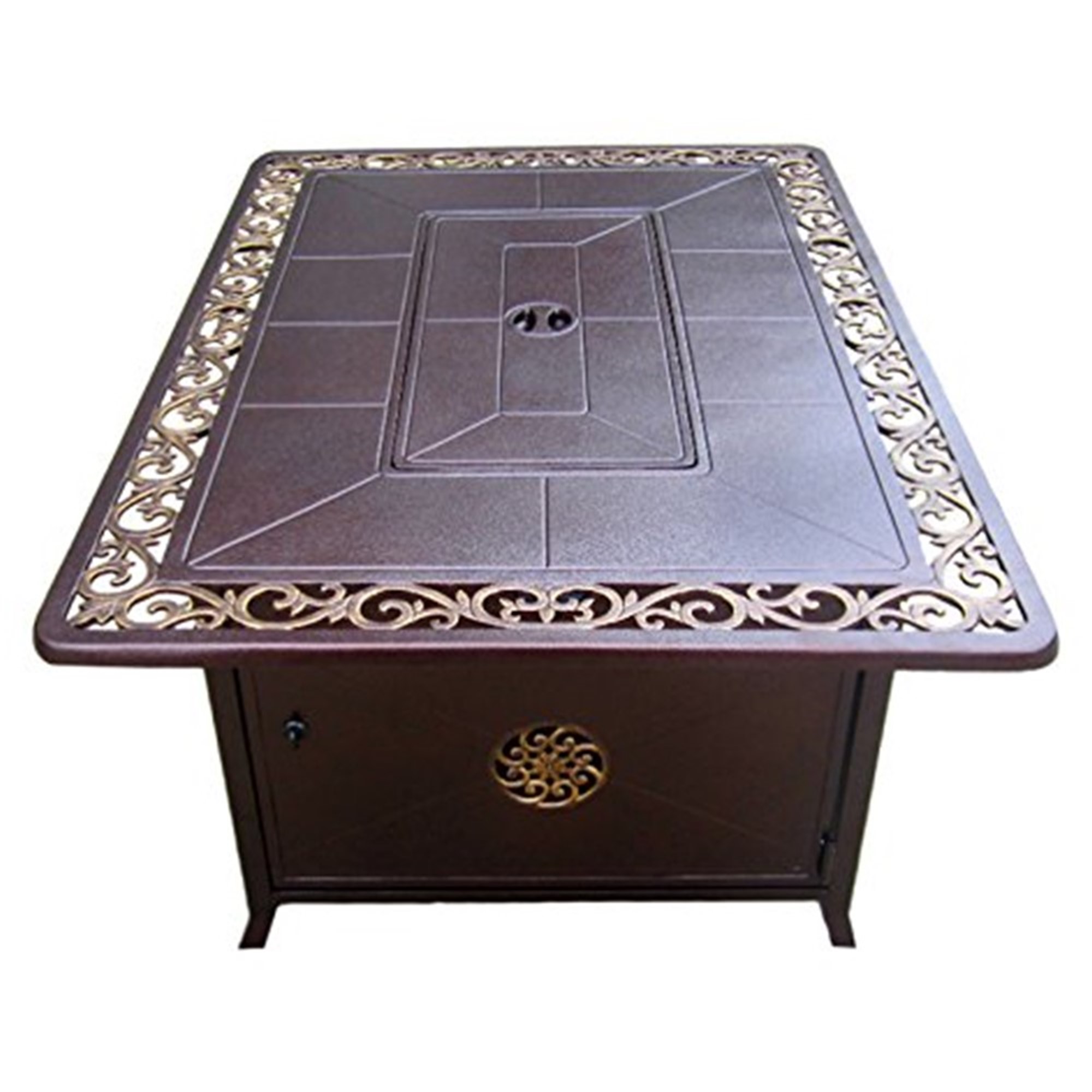 Decorative Firepit with Scroll Design