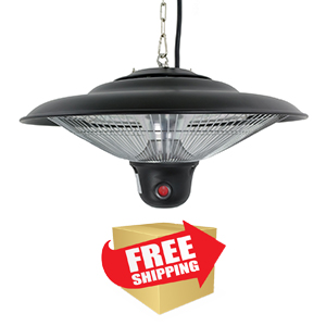 Electric Gazebo Patio Heater in Black