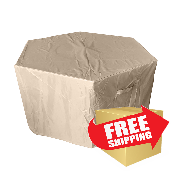 Fire Pit Cover | Hexagon Hiland Heavy Duty Waterproof Propane 
