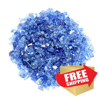 Reflective Fire Glass - Cobalt Blue