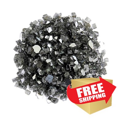 Reflective Fire Glass - Black