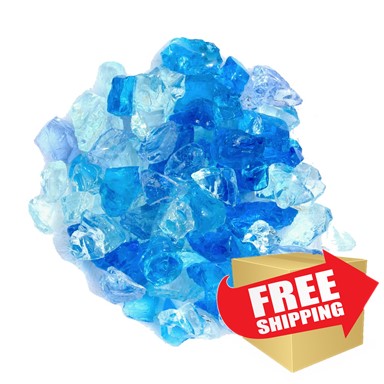 Fire Pit Rock | Glass - Bahama Blend **OPEN BOX** Recycled 