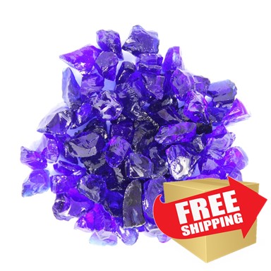 Recycled Fire Glass - Cobalt Blue