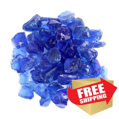Recycled Fire Glass - Ocean Blue