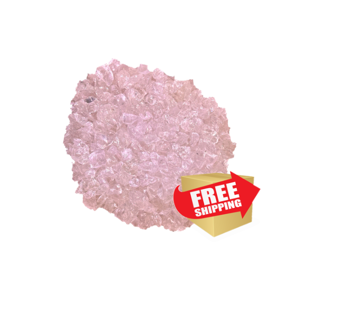 Recycled Fire Glass - Rose Pink