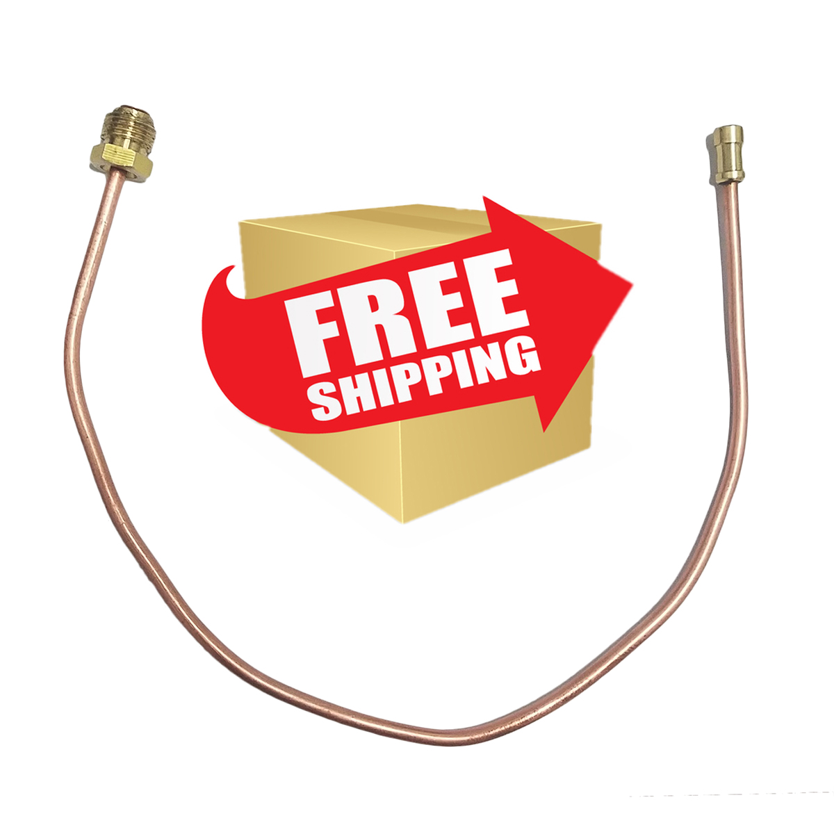 Pilot Feed Tube for 3 Bolt Hole Glass Tube Burners