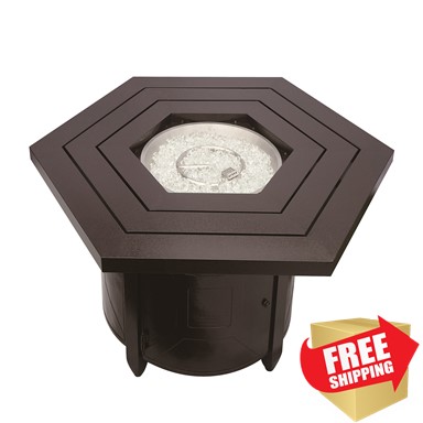 Hammered Bronze Hexagon Fire Pit