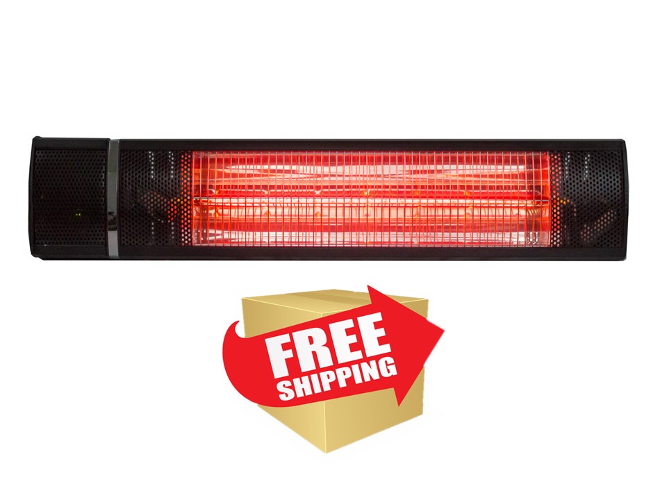 Wall Mount Electric Heater in Black