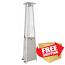Tall Commercial Triangle Glass Tube Heater-Stainless Steel  Tall Commercial Triangle Glass Tube Heater-Stainless Steel