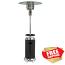 87" Two Tone Outdoor Patio Heater with Table Black & Stainless Steel 87" Two Tone Outdoor Patio Heater with Table Black & Stainless Steel