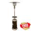 87" Two Tone Outdoor Patio Heater with Table- Hammered Bronze & Stainless Steel