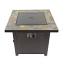 Square Slate Fire Pit in Bronze