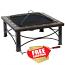 30" Square Slate Tile Wood Burning Fire Pit