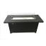 Black Mocha Finish Aluminum Rectangular Fire Pit With Wind Screen 