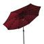 Red Solar Market Umbrella with LED Lights   