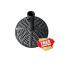 Round Concrete Base in Plastic for Market Umbrella - Wicker Pattern