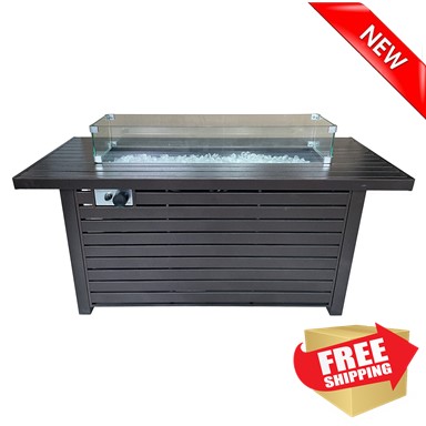 AZ Patio Heaters Outdoor Rectangle Fire Pit in Hammered Bronze with Wind screen AZ Patio Heaters Outdoor Rectangle Fire Pit in Hammered Bronze with Wind screen