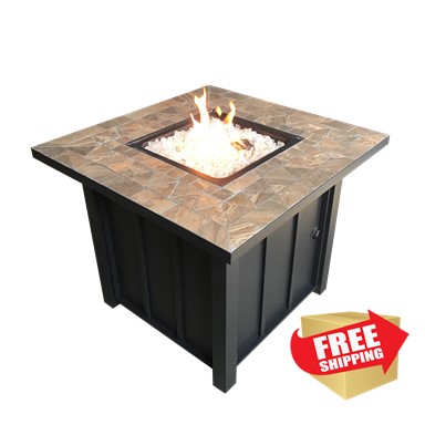 Square Tile Top Fire Pit  Square Tile Top Fire Pit