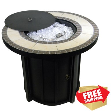 Round Tile Top Fire Pit  Round Tile Top Fire Pit