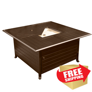 Square Extruded Aluminum Firepit with Lid Square Extruded Aluminum Firepit with Lid