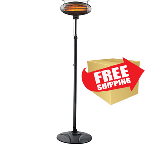 Freestanding Electric Heater in Black  Freestanding Electric Heater in Black