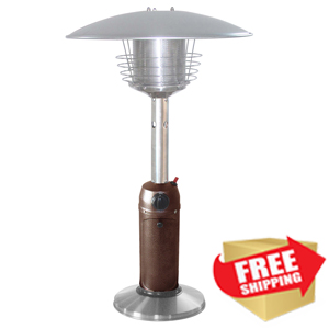 Outdoor Tabletop Patio Heater - Hammered Bronze & Stainless Steel Finish