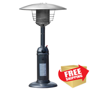Outdoor Tabletop Patio Heater - Hammered Silver Finish