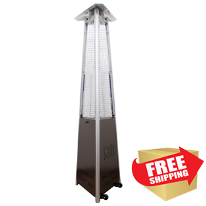 Tall Commercial Triangle Glass Tube Heater-Hammered Bronze Tall Commercial Triangle Glass Tube Heater-Hammered Bronze