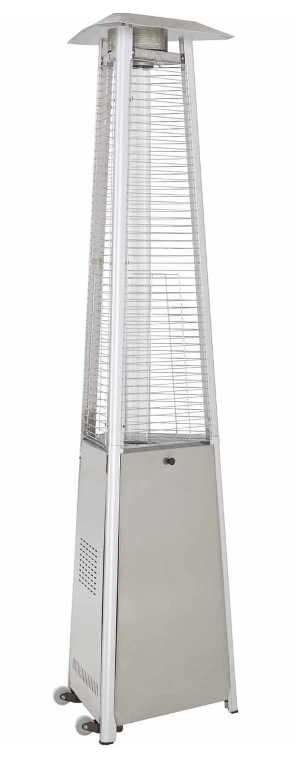 Tall Commercial Natural Gas Triangle Glass Tube Heater-Stainless Steel Tall Commercial Natural Gas Triangle Glass Tube Heater-Stainless Steel