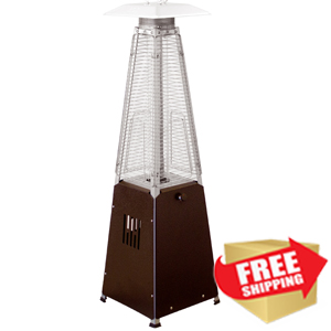 Tabletop Quartz Glass Tube Heater - Hammered Bronze Finish  Tabletop Quartz Glass Tube Heater - Hammered Bronze Finish