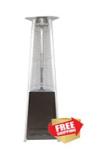Compact Tall Quartz Glass Tube Heater- Hammered Bronze Finish 