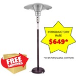 Commercial Natural Gas Patio Heater in Hammered Bronze