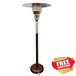 85" Natural Gas Outdoor Patio Heater - Hammered Bronze 85" Natural Gas Outdoor Patio Heater - Hammered Bronze