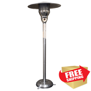 85" Natural Gas Outdoor Patio Heater - Stainless Steel  85" Natural Gas Outdoor Patio Heater - Stainless Steel