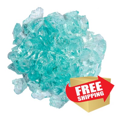 Recycled Fire Glass - Aqua Recycled Fire Glass - Aqua